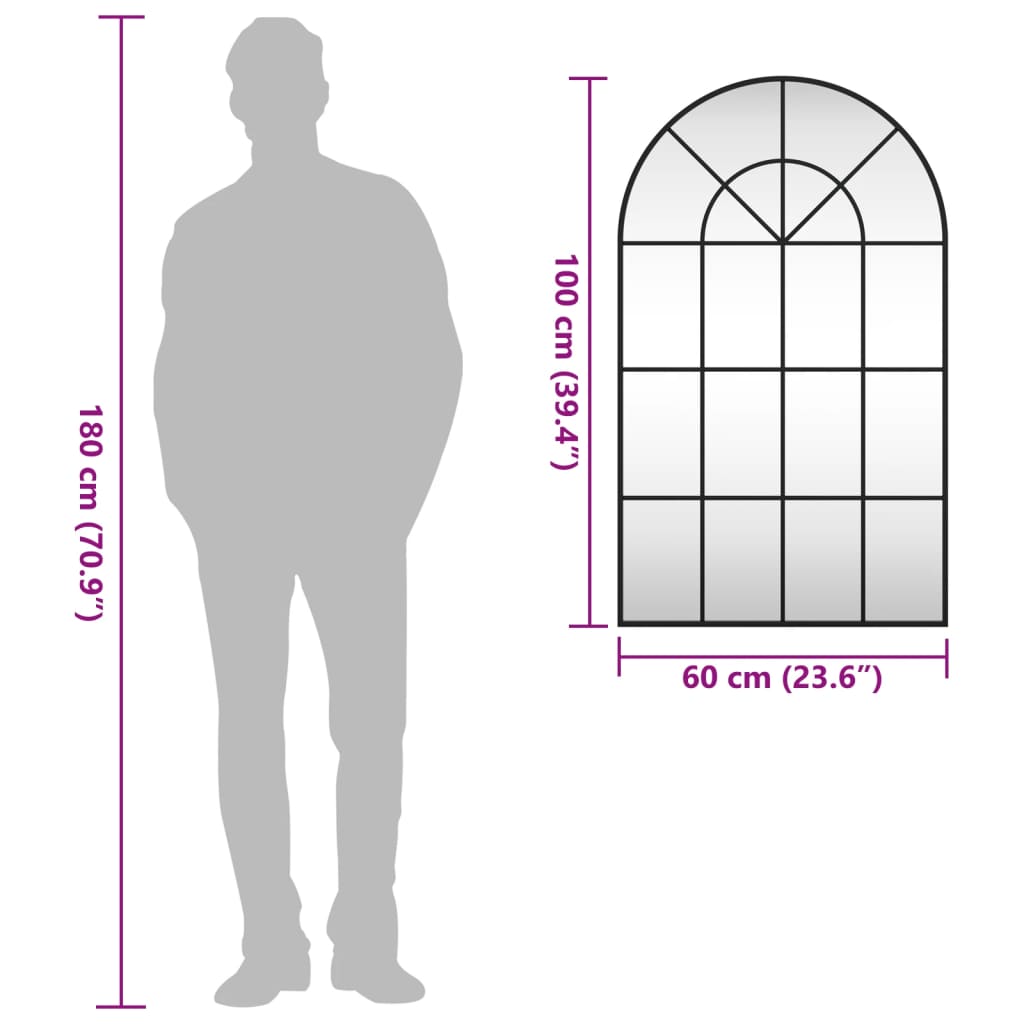 Wall Mirror Curved Iron