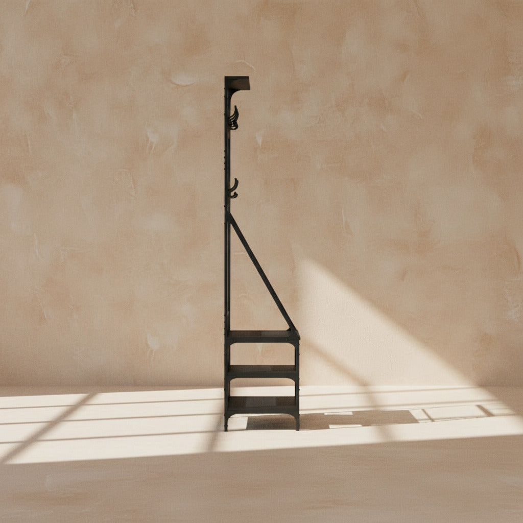 COAT RACK WITH SHOE SHELF