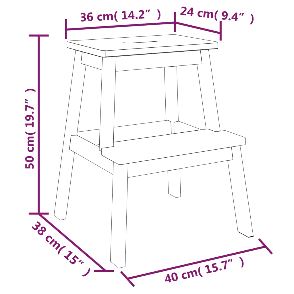 ACACIA STEP STOOL