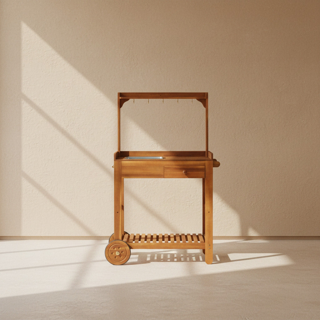 ACACIA SERVING TROLLEY