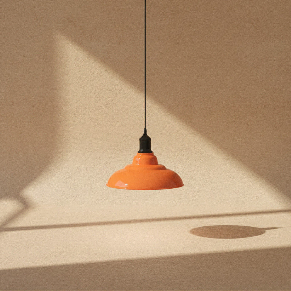 METAL PENDANT LIGHT ORANGE