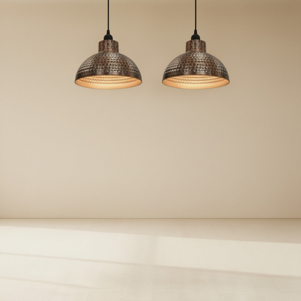 METAL CEILING LIGHTS 2 PCS