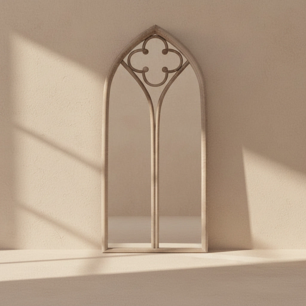 SAND COLORED IRON MIRROR