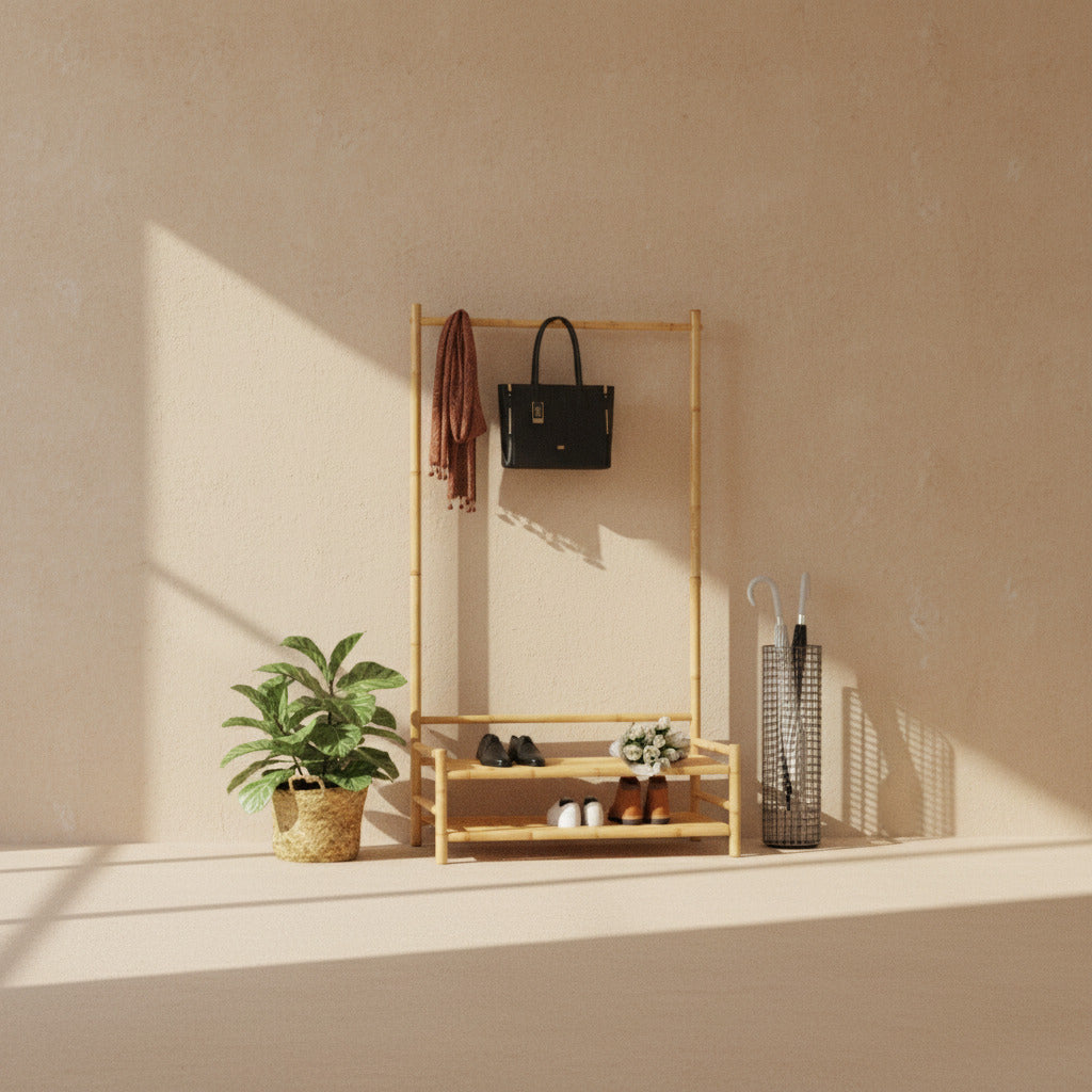 BAMBOO COAT RACK