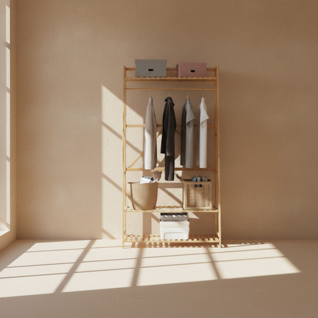 BAMBOO COAT RACK