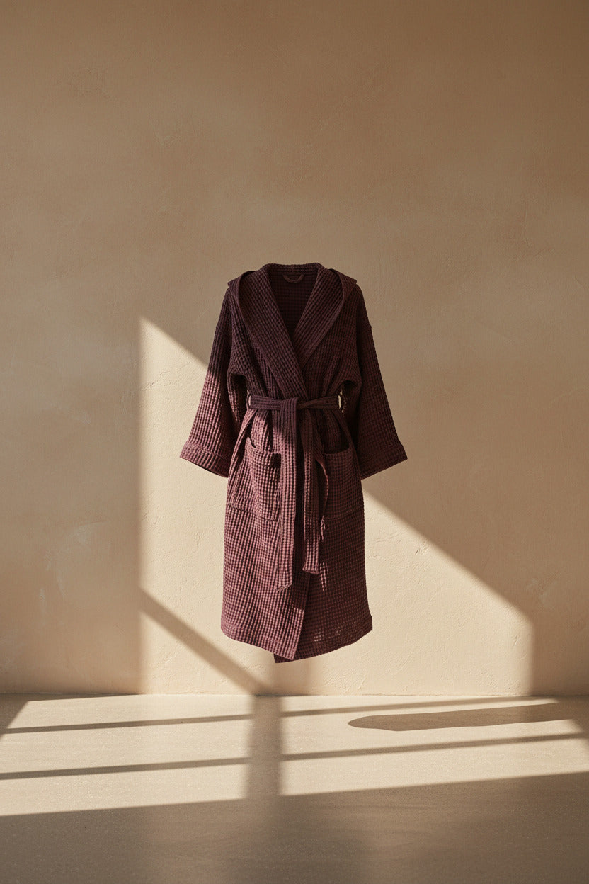 LINEN WAFFLE ROBE