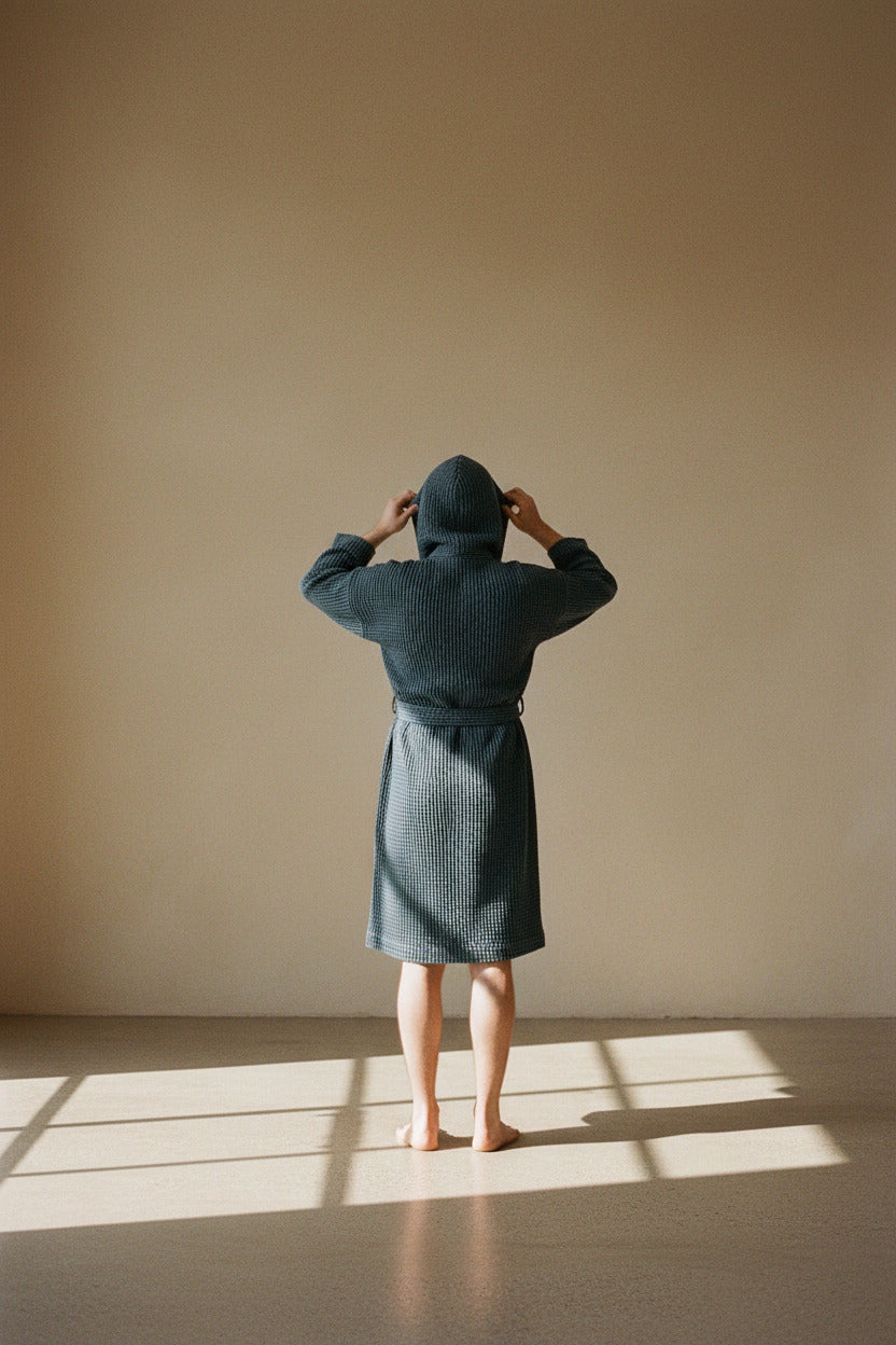 LINEN WAFFLE ROBE