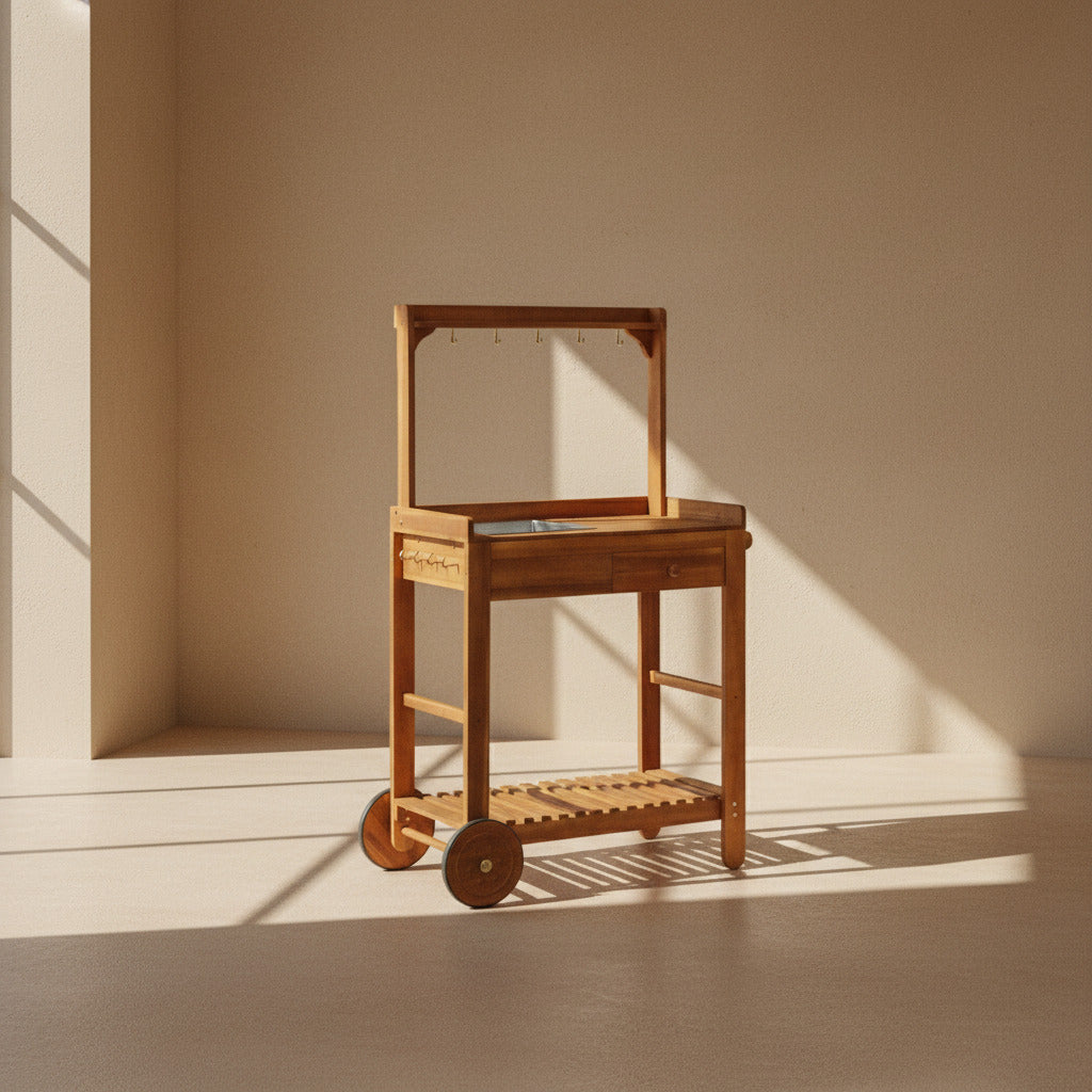 ACACIA SERVING TROLLEY