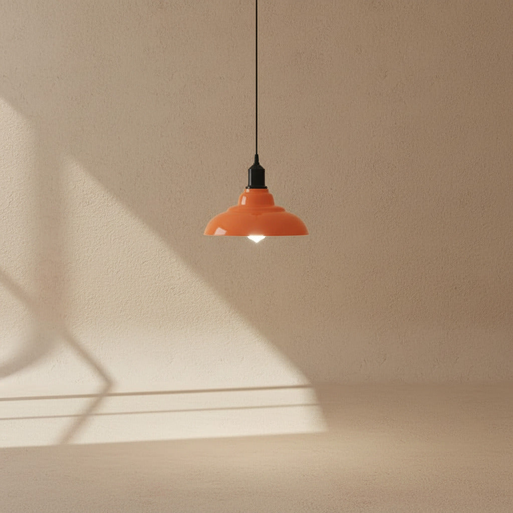 METAL PENDANT LIGHT ORANGE