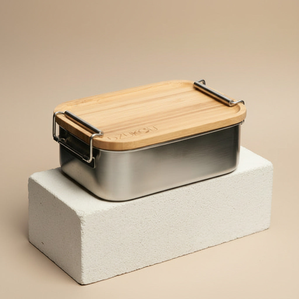 JIM CORBETT LUNCH BOX BAMBOO AND STAINESS STEEL