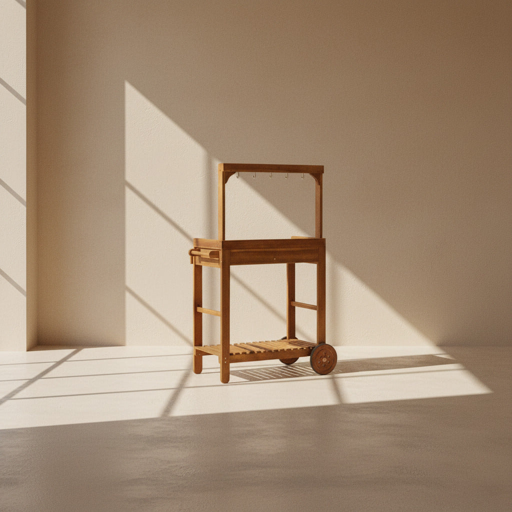 ACACIA SERVING TROLLEY