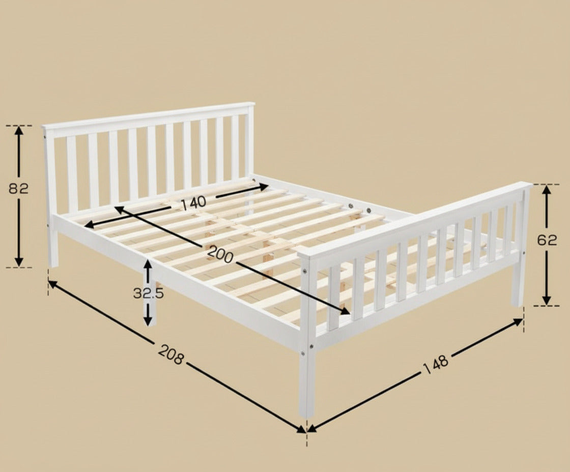 BED FRAME SOLID WOOD