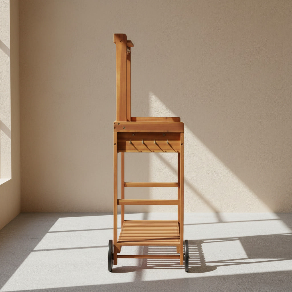 ACACIA SERVING TROLLEY