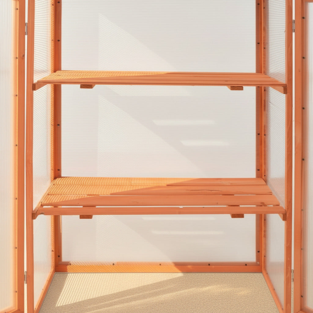 WOOD GREENHOUSE CABINET