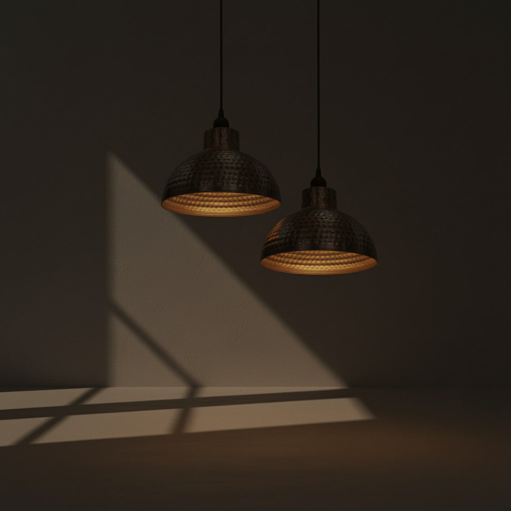 METAL CEILING LIGHTS 2 PCS